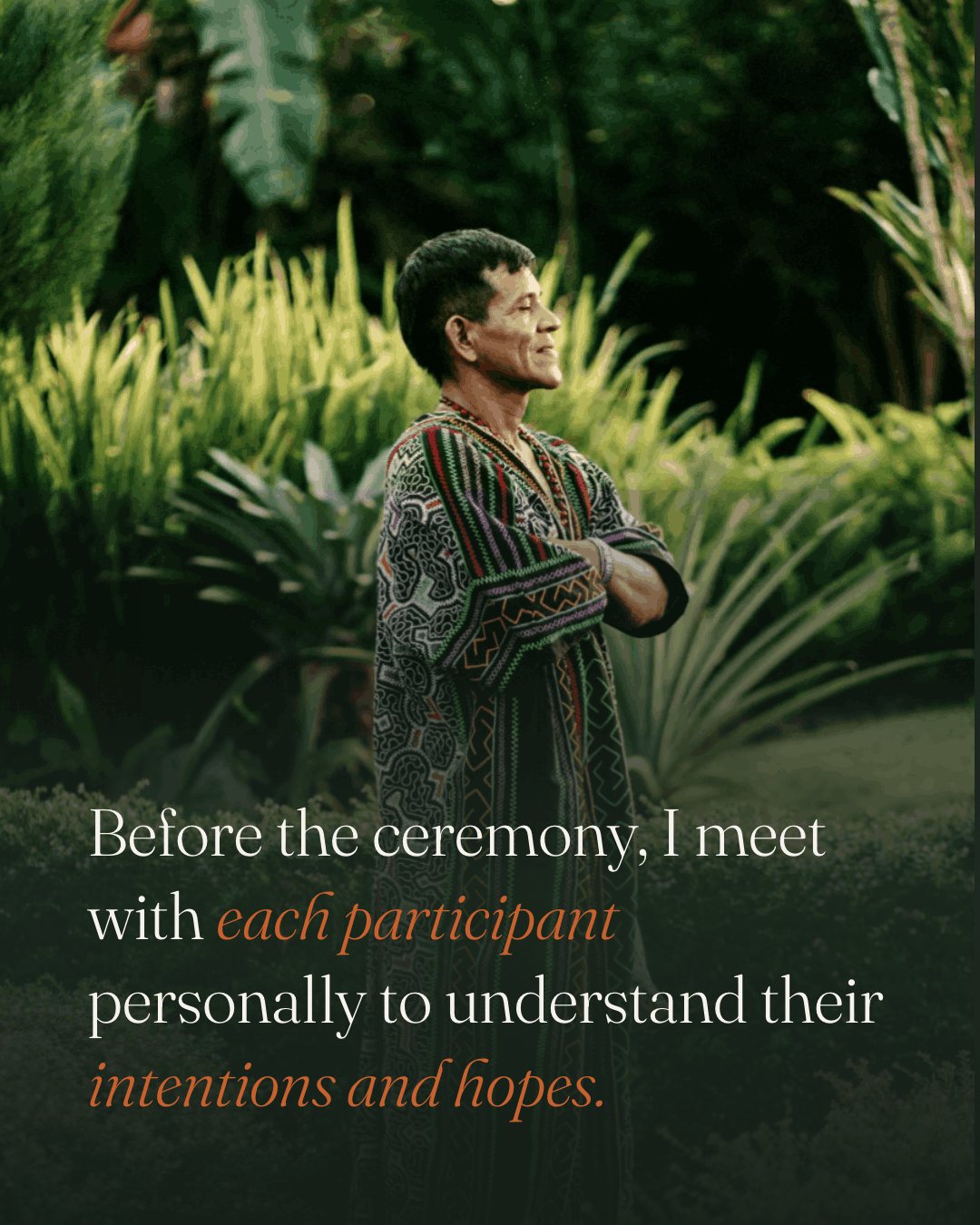 Maestro Rafael standing in the garden of the retreat villa in Bali