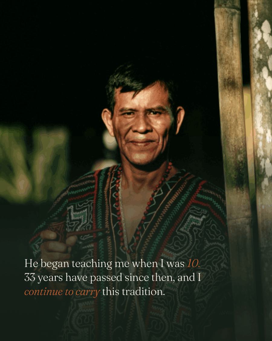 He began teaching me when I was 10; thirty-three years have passed and I continue to carry this tradition