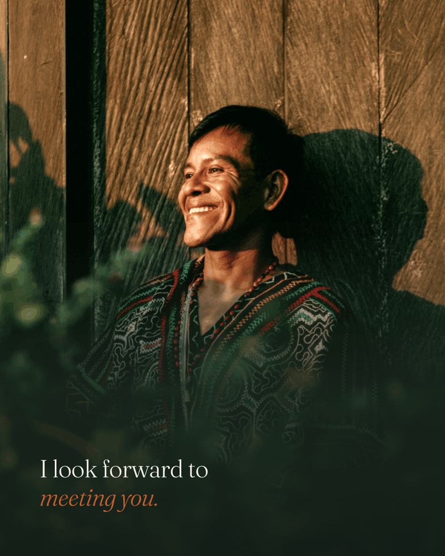 I look forward to meeting you — maestro Rafael at the Shipibo retreat in Bali
